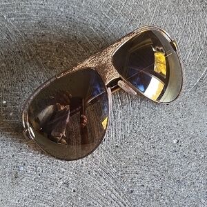 Dolce & Gabbana Metallic Gold Aviator Sunglasses